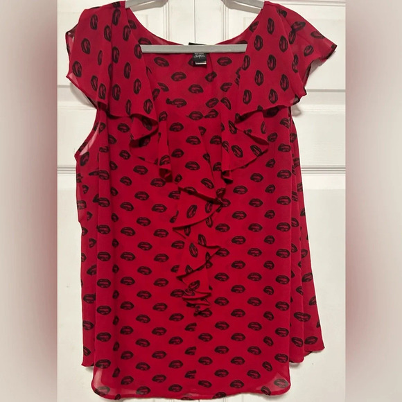 Torrid Women’s Plus Size 1X Double Layer Chiffon Flutter Sleeveless Blouse - Picture 1 of 5